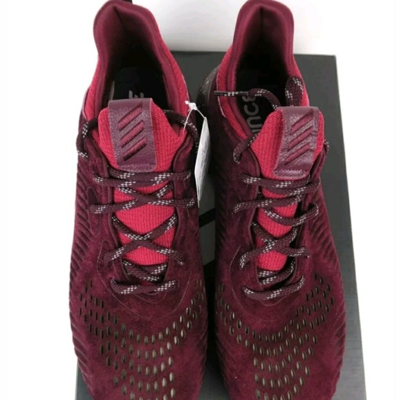 Mens Adidas Alphabounce Maroon Suede (11) - Picture 8 of 8